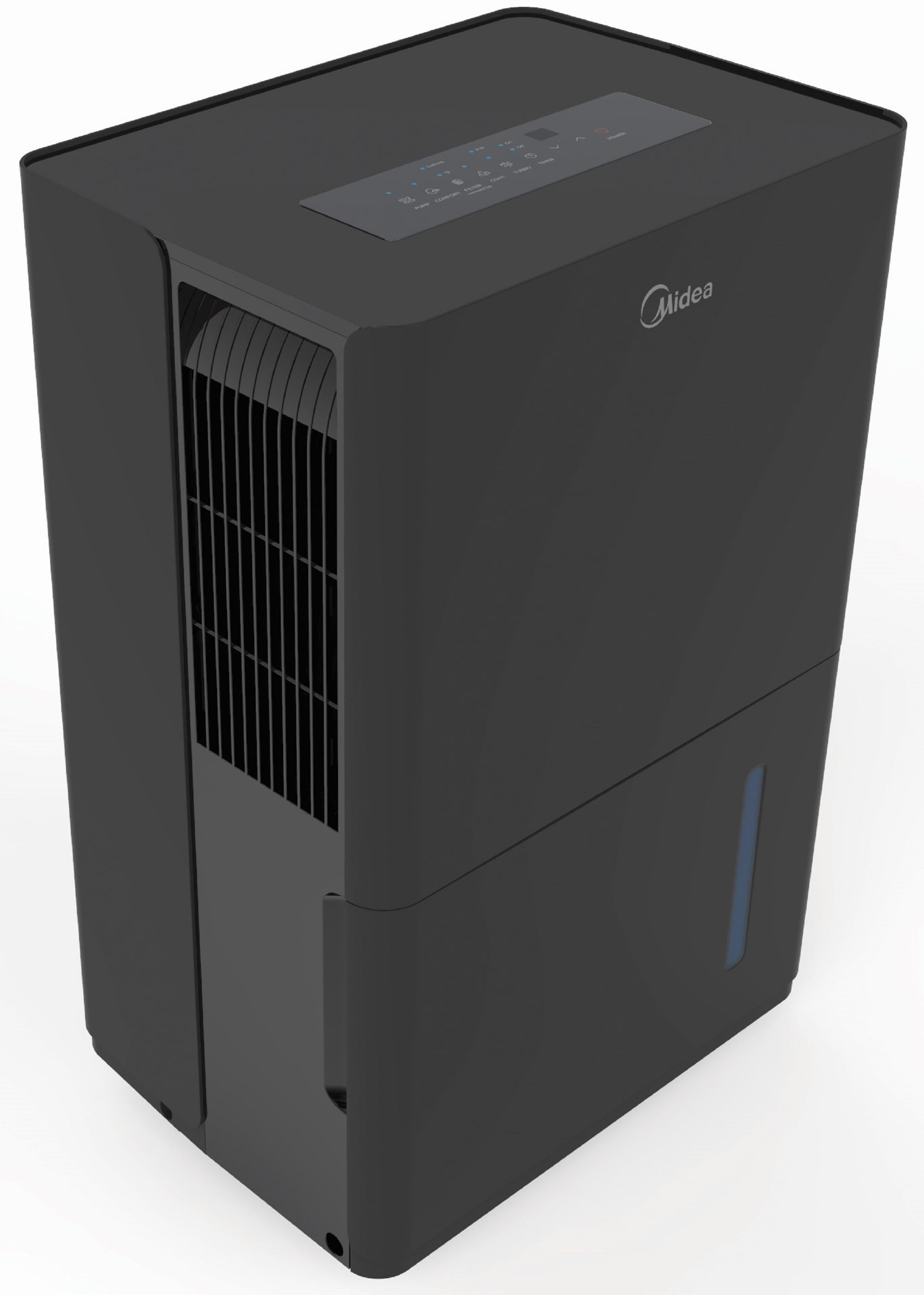 Midea 50-Pint Smart Dehumidifier with Pump - Wet Rooms, Energy Star, Black, MAD50PS1WBL