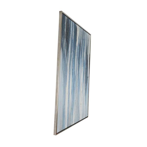 1- Panel Abstract Framed Wall Art with Silver Frame 65 in. x 47 in.
