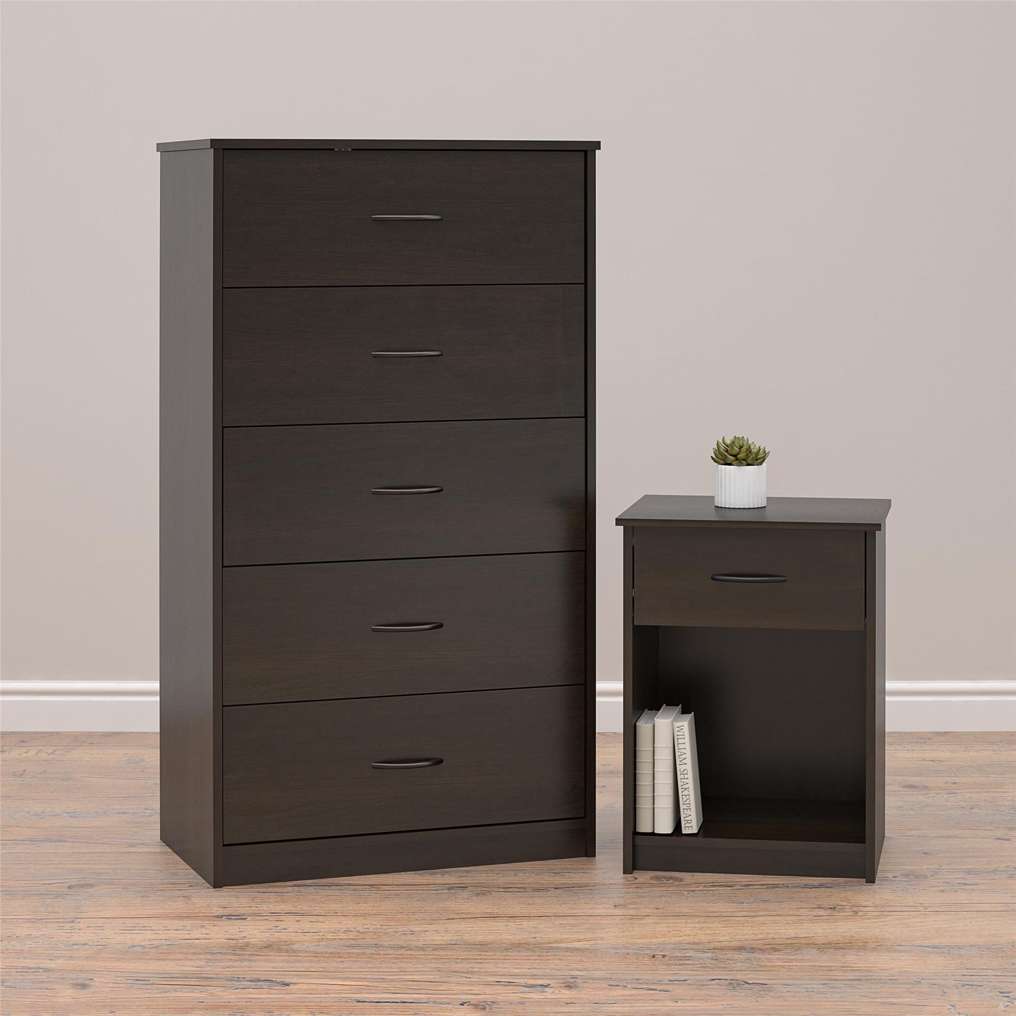 Mainstays Classic Nightstand with Drawer, Espresso