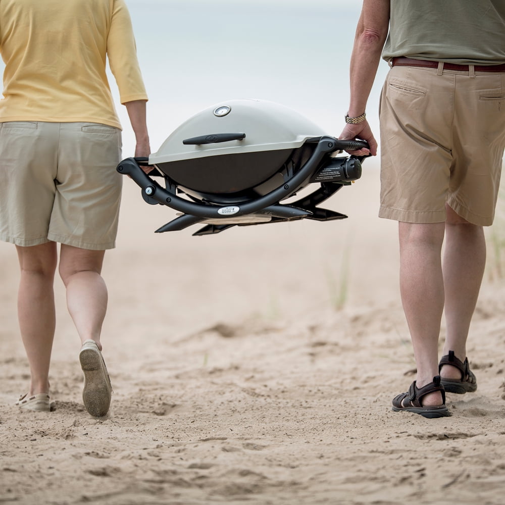 Q 2200 1-Burner Portable Gas Grill, Titanium