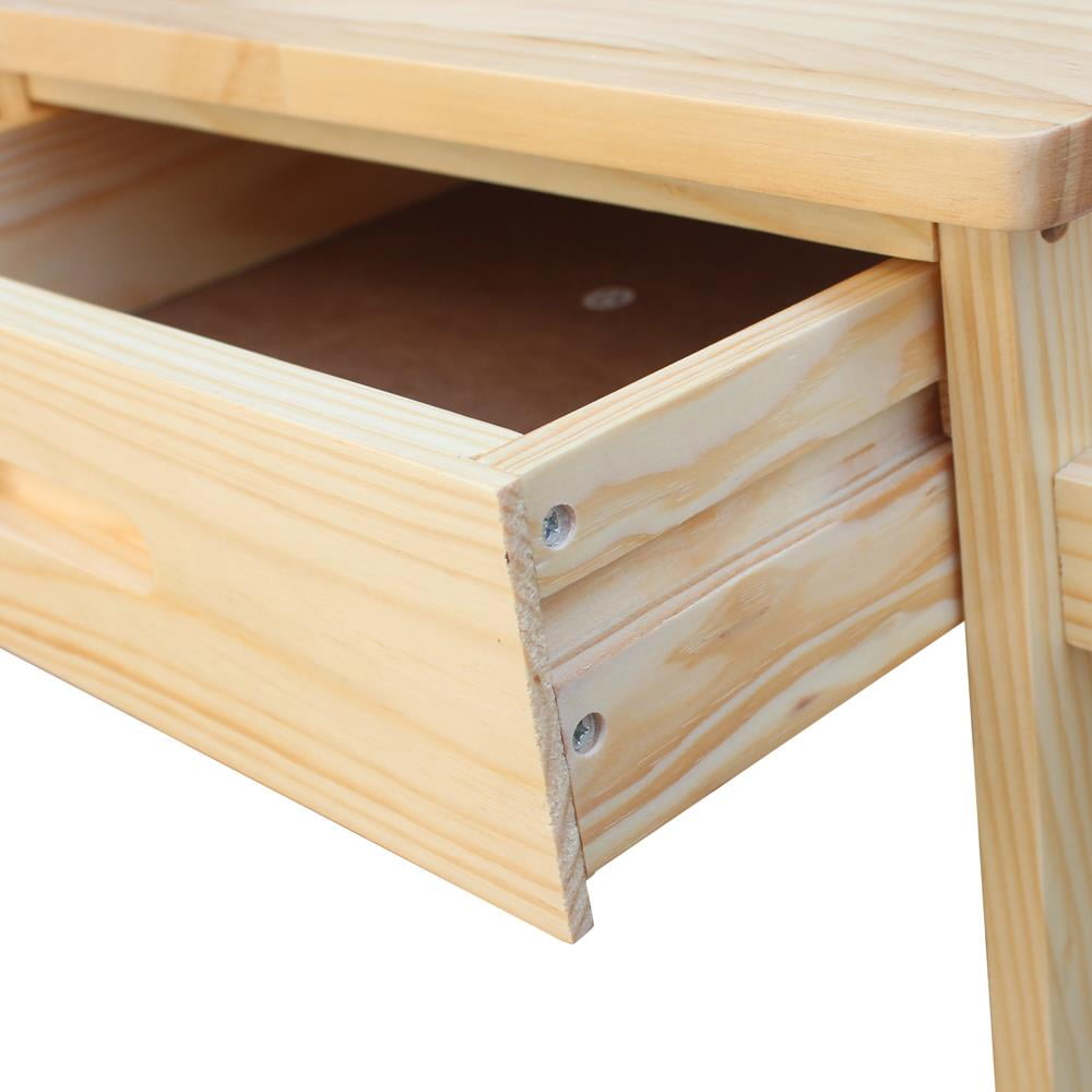 Ktaxon Wooden Kitchen Cart Rolling Trolley Island Storage Dinning Table with Stools Set Natural