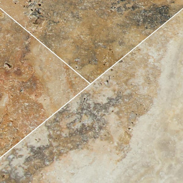 24 in. x 16 in. x 1.18 in. Porcini Tumbled Travertine Paver Tile (2.66 sq. ft.)