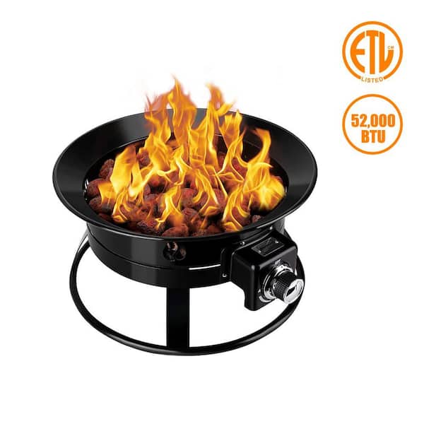 Firebowl 19 in. x 11 in. Round High Quality Steel Propane Gas Outdoor Portable Fire Pit