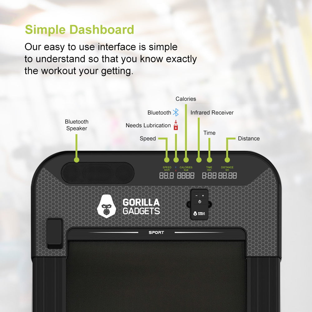 Portable Treadmill 2.5HP - Bluetooth Speaker Built-in, Foldable Handlebar, Remote Control