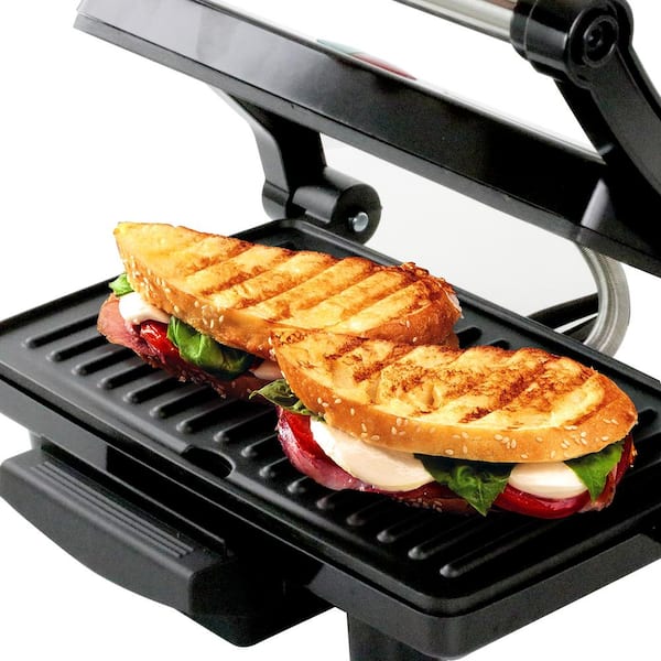 Stainless Steel Panini Press Gourmet Sandwich Maker