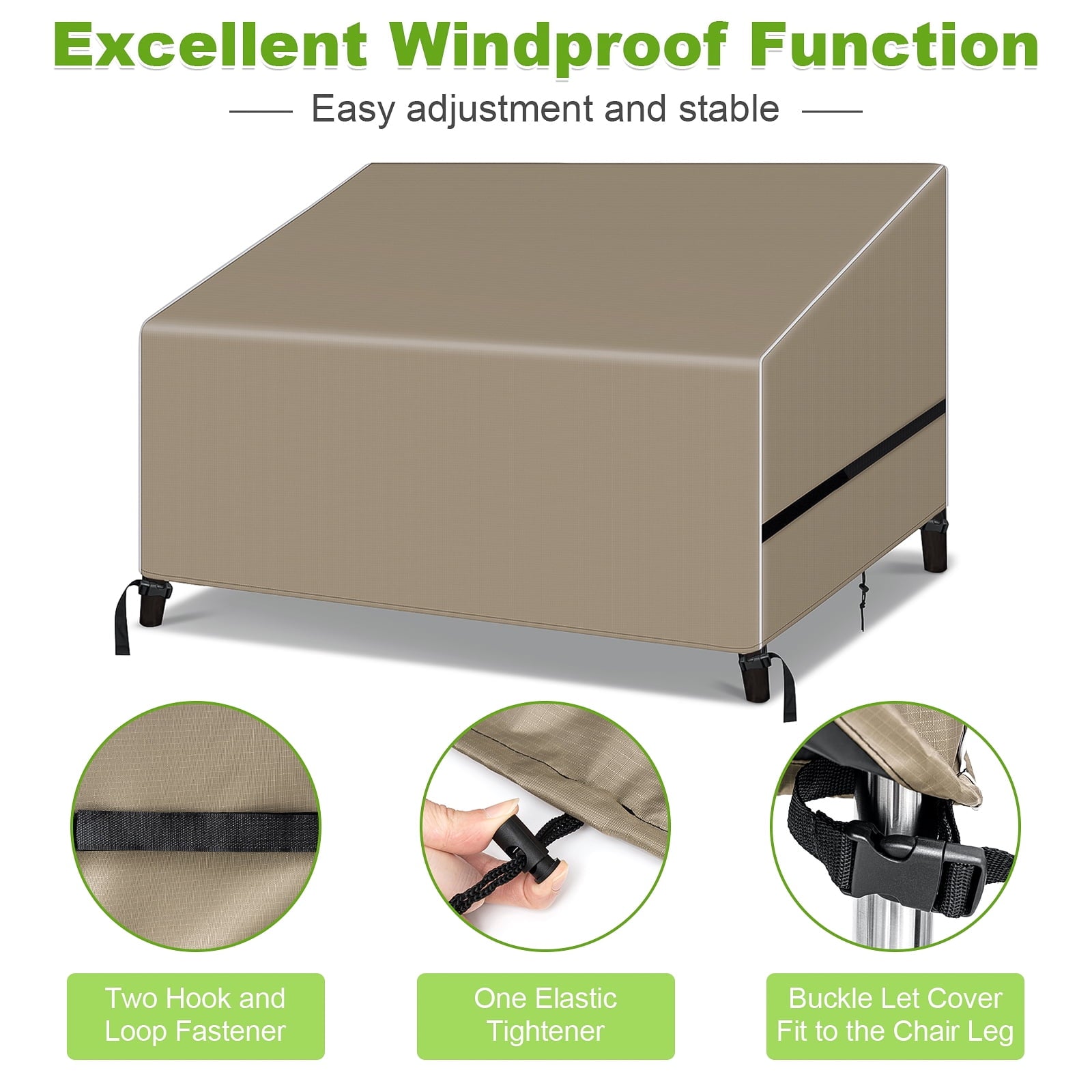 Patio Loveseat Cover, GARPROVM Patio Furniture Cover, 54