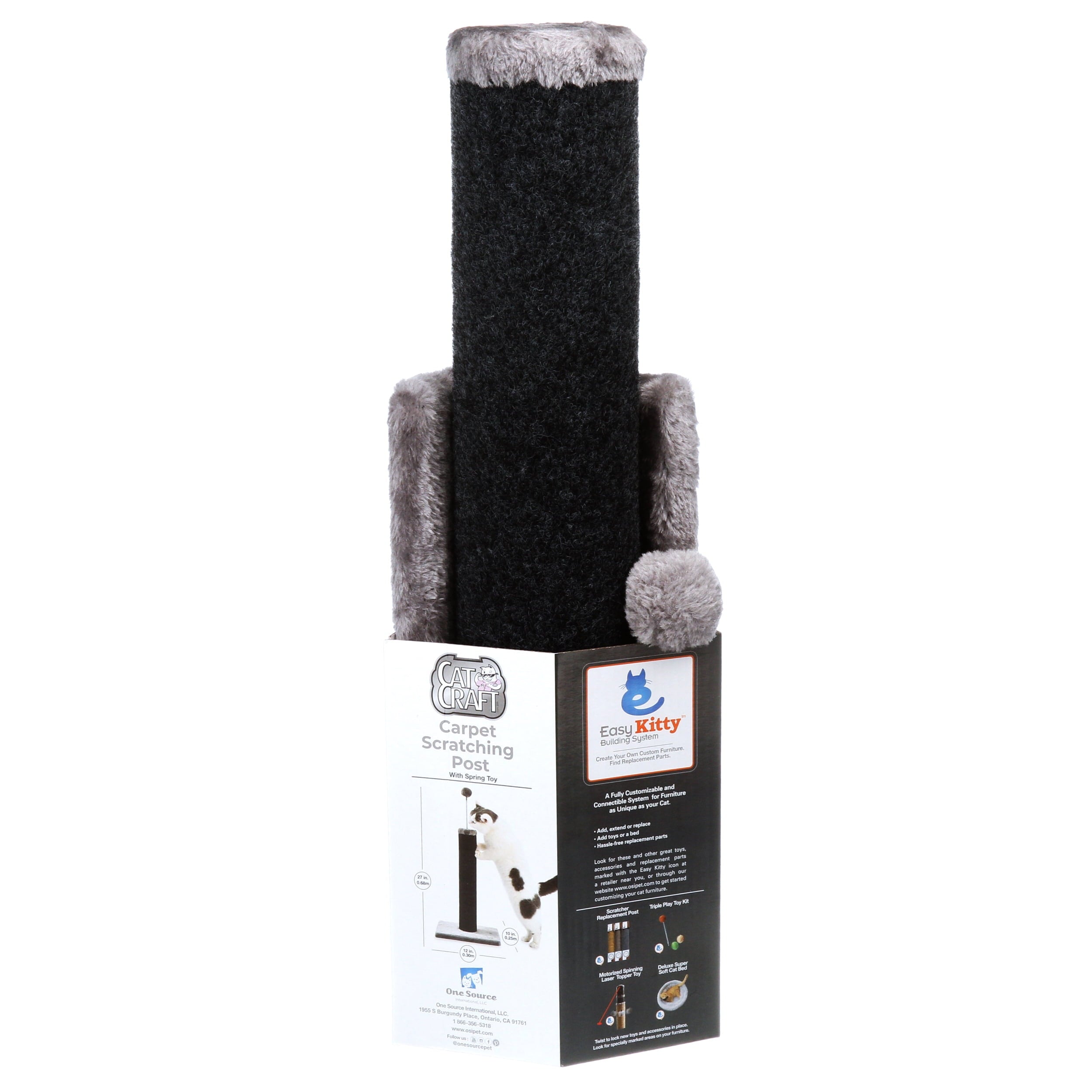 Cat Craft Carpet Scratching Post, Gray