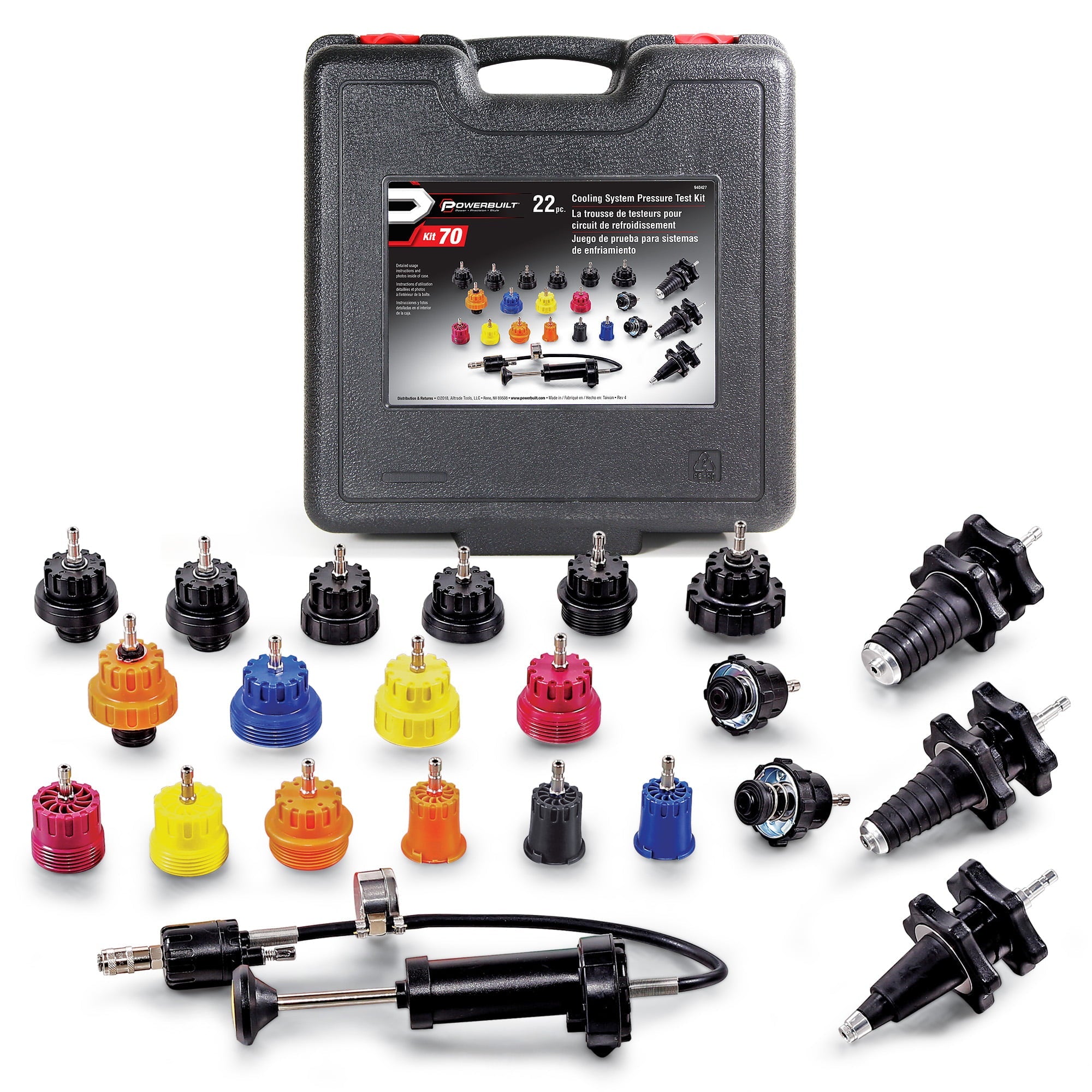 Powerbuilt 22 Piece Cooling System Pressure Test Set - 940427