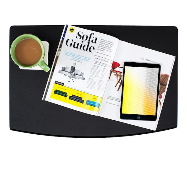 23.75 in. Solid-Top Black Mobile Laptop Desk with Adjustable Height