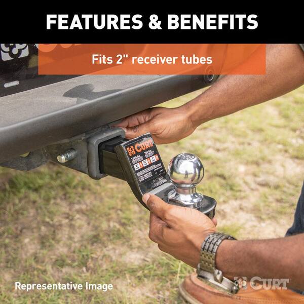 Class 4 10,000 lbs. 8 in. Drop Trailer Hitch Ball Mount Draw Bar (2 in. Shank, 9-3/8 in. Long)