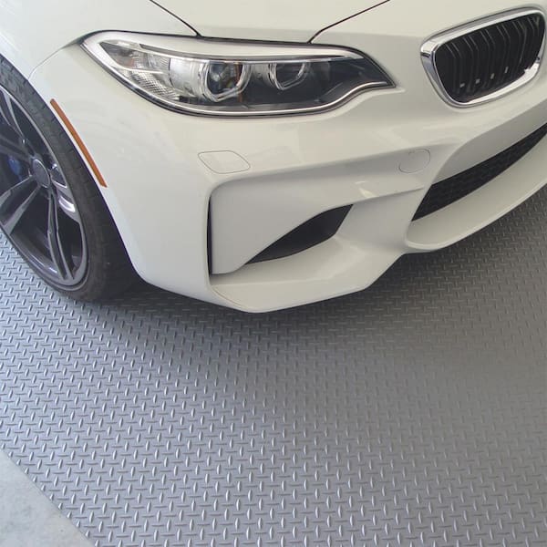 7.5 ft. x 17 ft. Pewter Textured PVC Standard Car Mat