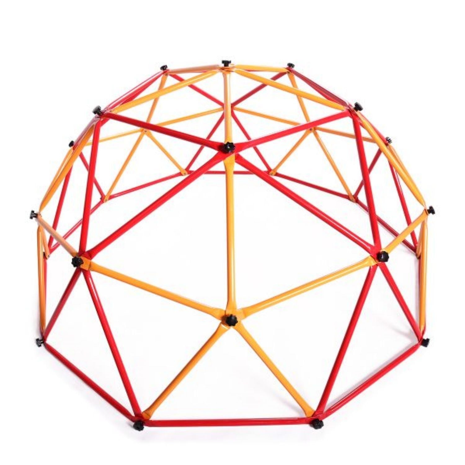 Cheelom Geometric Dome Climber for Kids Outdoor Jungle Gym Monkey Bars for Backyard Support 500LBS Indoor Climbing Toys for Toddlers 1-3，Red + Yellow