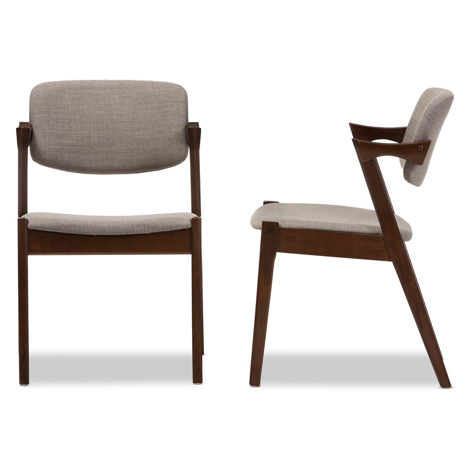 Baxton Studio Elegant Mid-Century Dining Armchair - Set of 2