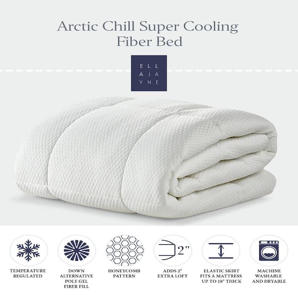 Arctic Chill 2 in. Queen Size Super Cooling Fiber Bed Mattress Topper