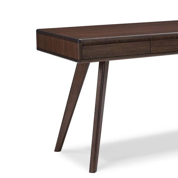 Currant 60 in. Rectangular Wood 1 Drawer Black Walnut Writing Desk