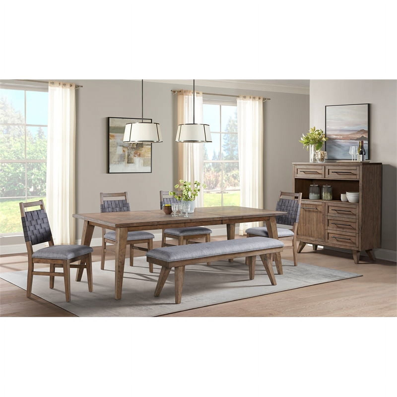 Intercon 42x72-92, Dining Table w/Leaf in Weathered Chestnut