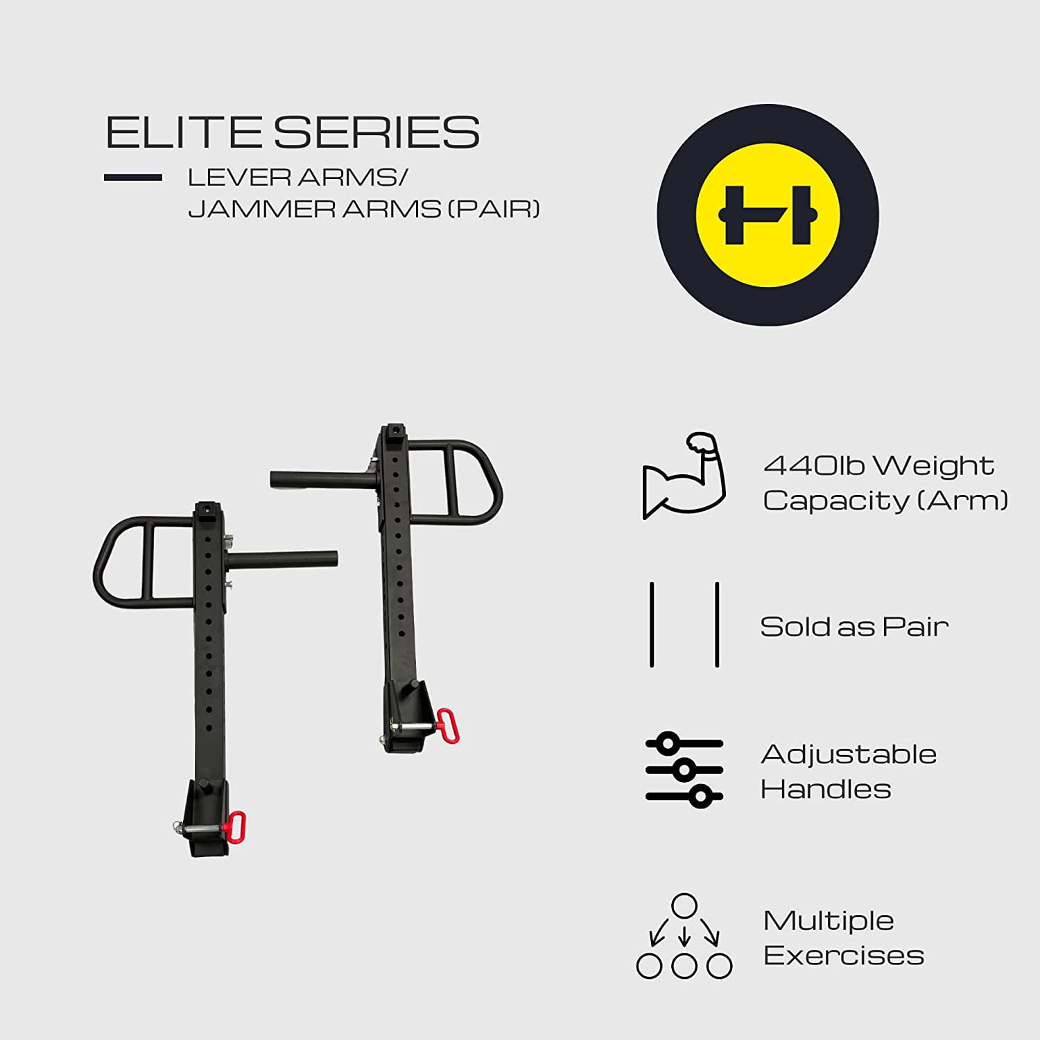 Hulkfit Elite Series Power Cage Adjustable Lever Jammer Arms Attachment Accessory