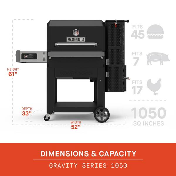 Gravity Series? 1050 Digital WiFi Charcoal Grill and Smoker in Black