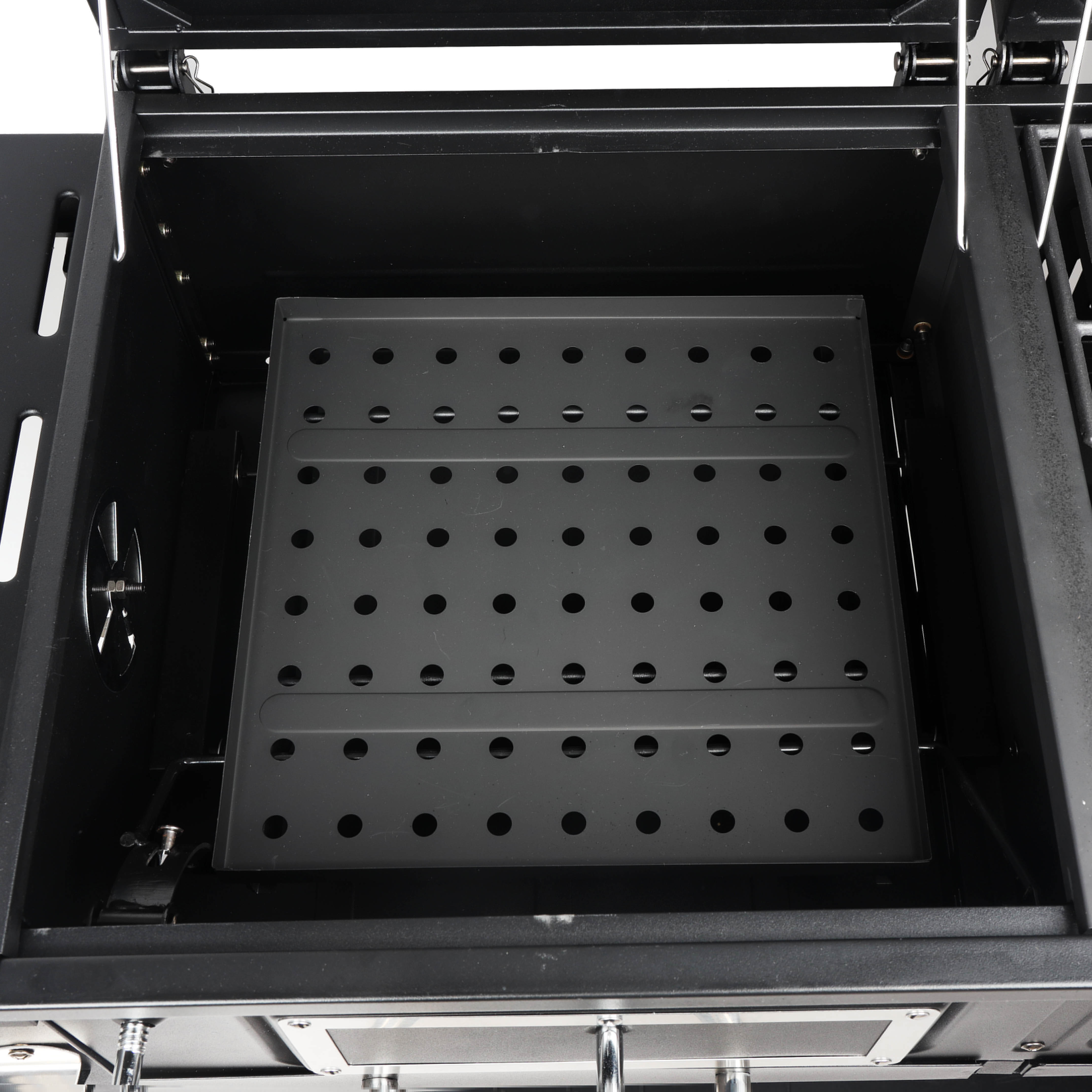 Dual Fuel Gas & Charcoal Combo Grill, Black with Stainless