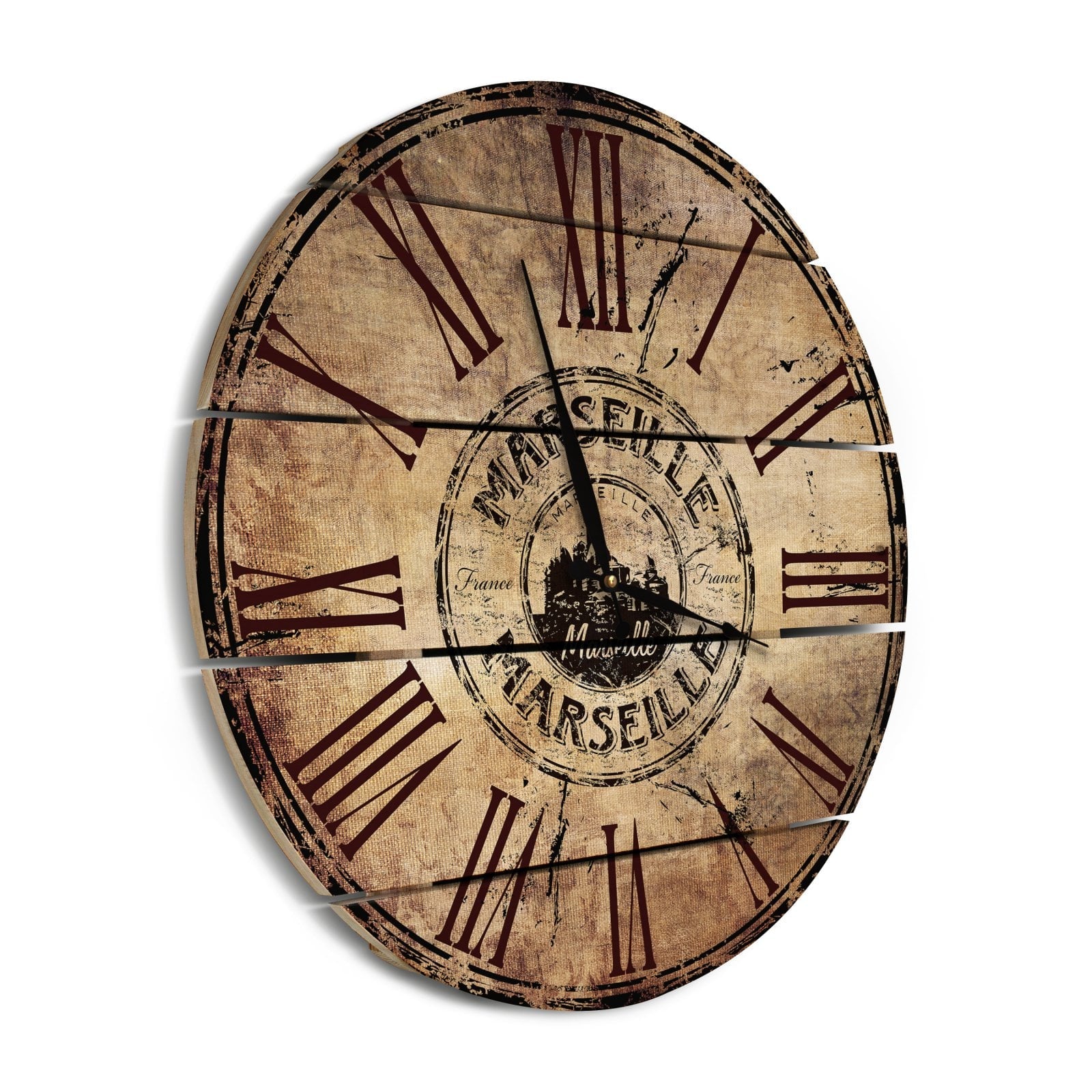 Day Dream MSC24 24 in. Marseille wood Wall Clock