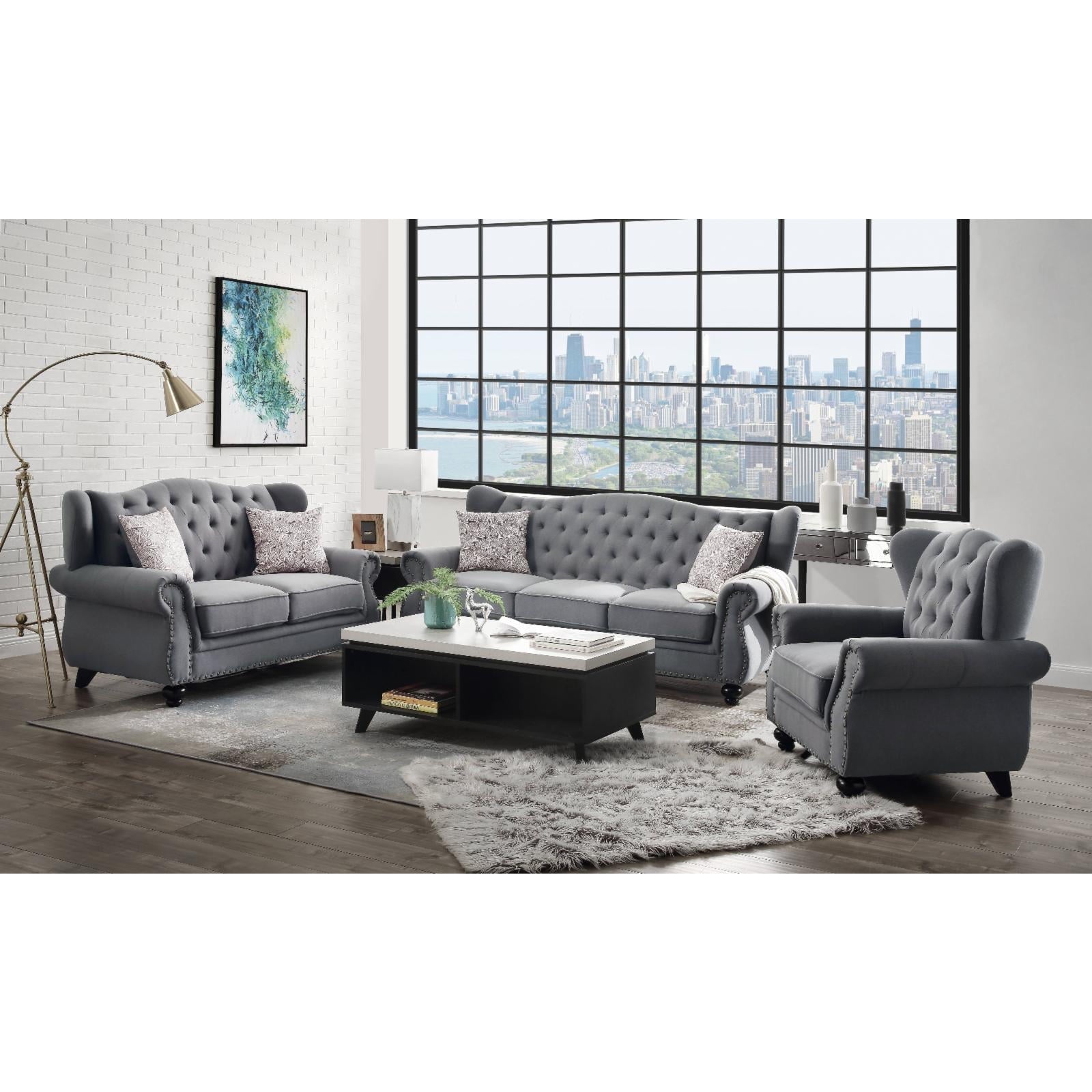Acme Furniture Hannes Loveseat with 2 Pillows