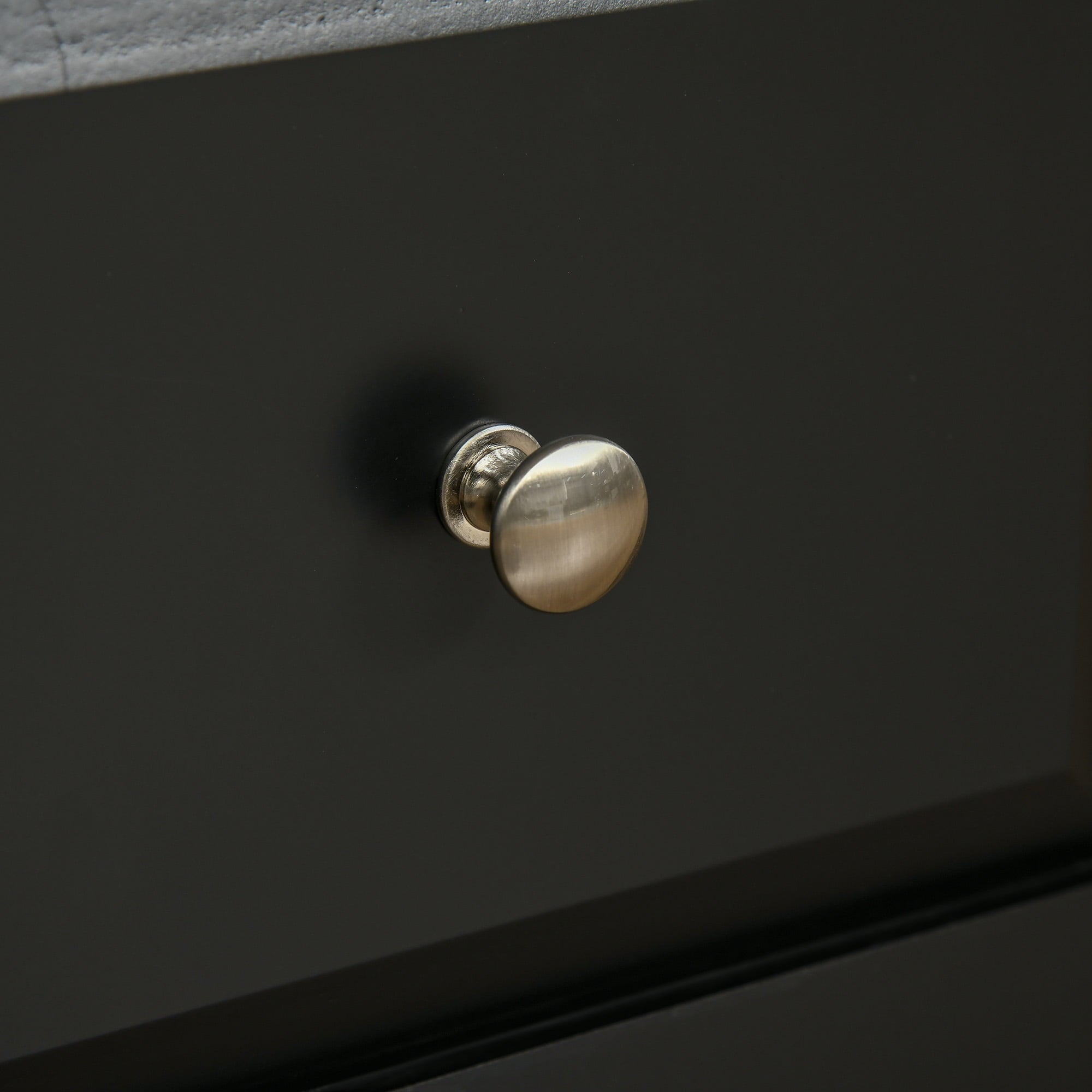 HomCom Wooden Mobile Kitchen Island Cart with Drawers and Wheel - Black