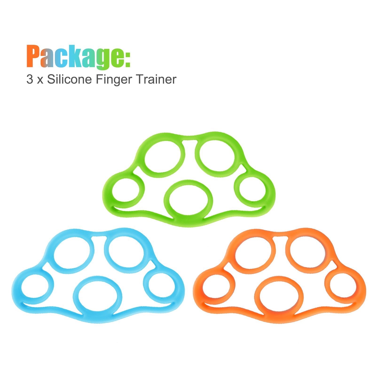 EEEkit 3pcs Finger Stretcher Hand Resistance Bands Hand Exerciser Finger Grip Strengthener Strength Trainer Gripper Set for Arthritis Carpal Tunnel Exercise Guitar Rock Climbing