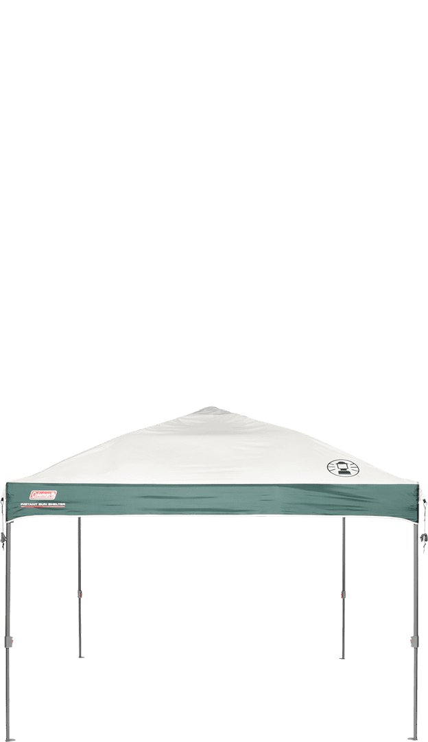 Coleman Straight Leg Instant Outdoor Canopy Shelter, 10 x 10, Tan & Black