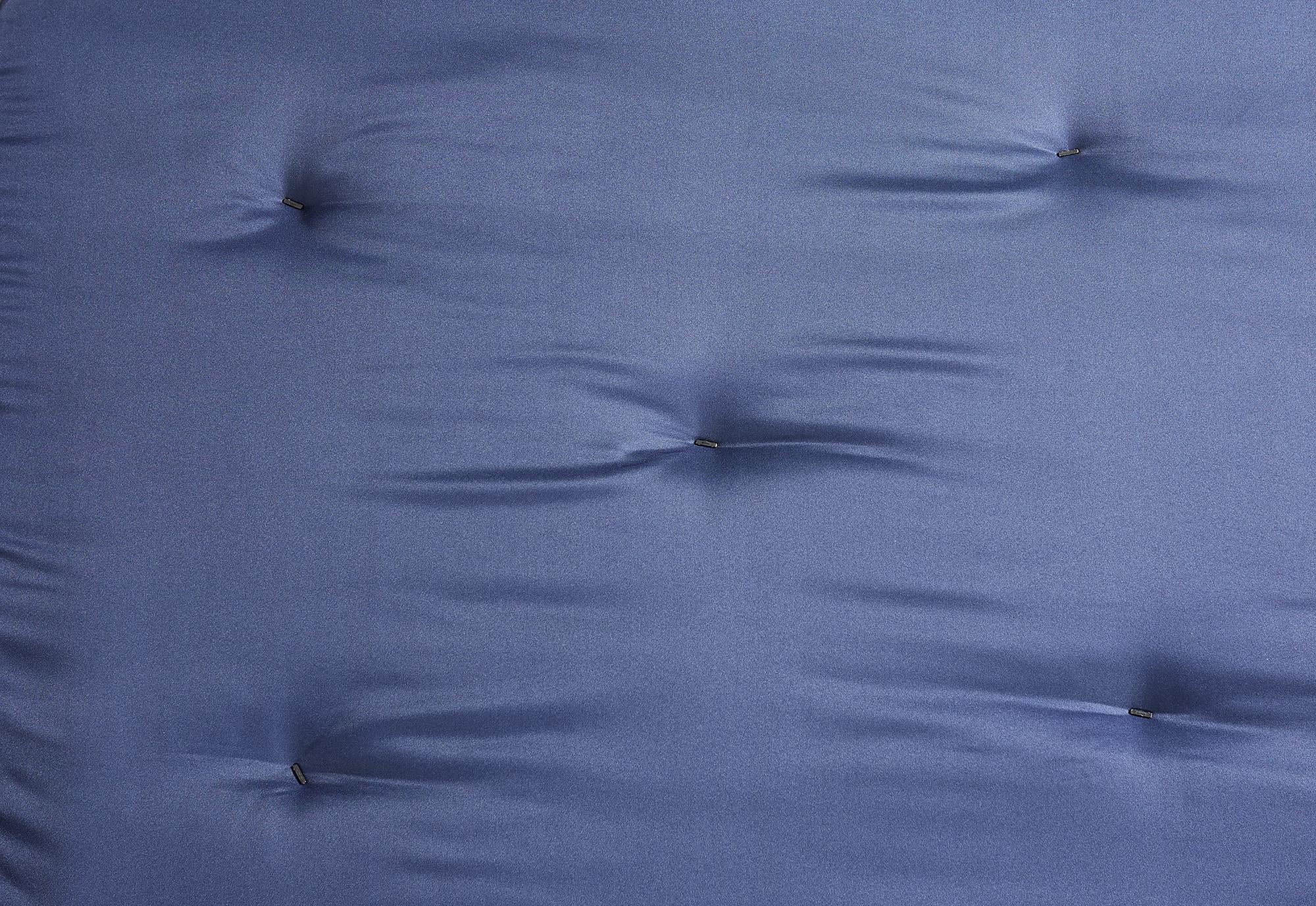 DHP Caden 8 Inch Futon Mattress with Tufted Cover and Recycled Polyester Fill, Full, Blue