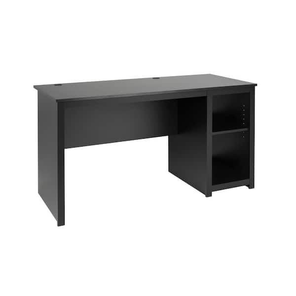 Sonoma 56 in. Rectangular Black Computer Desk with Adjustable Shelf
