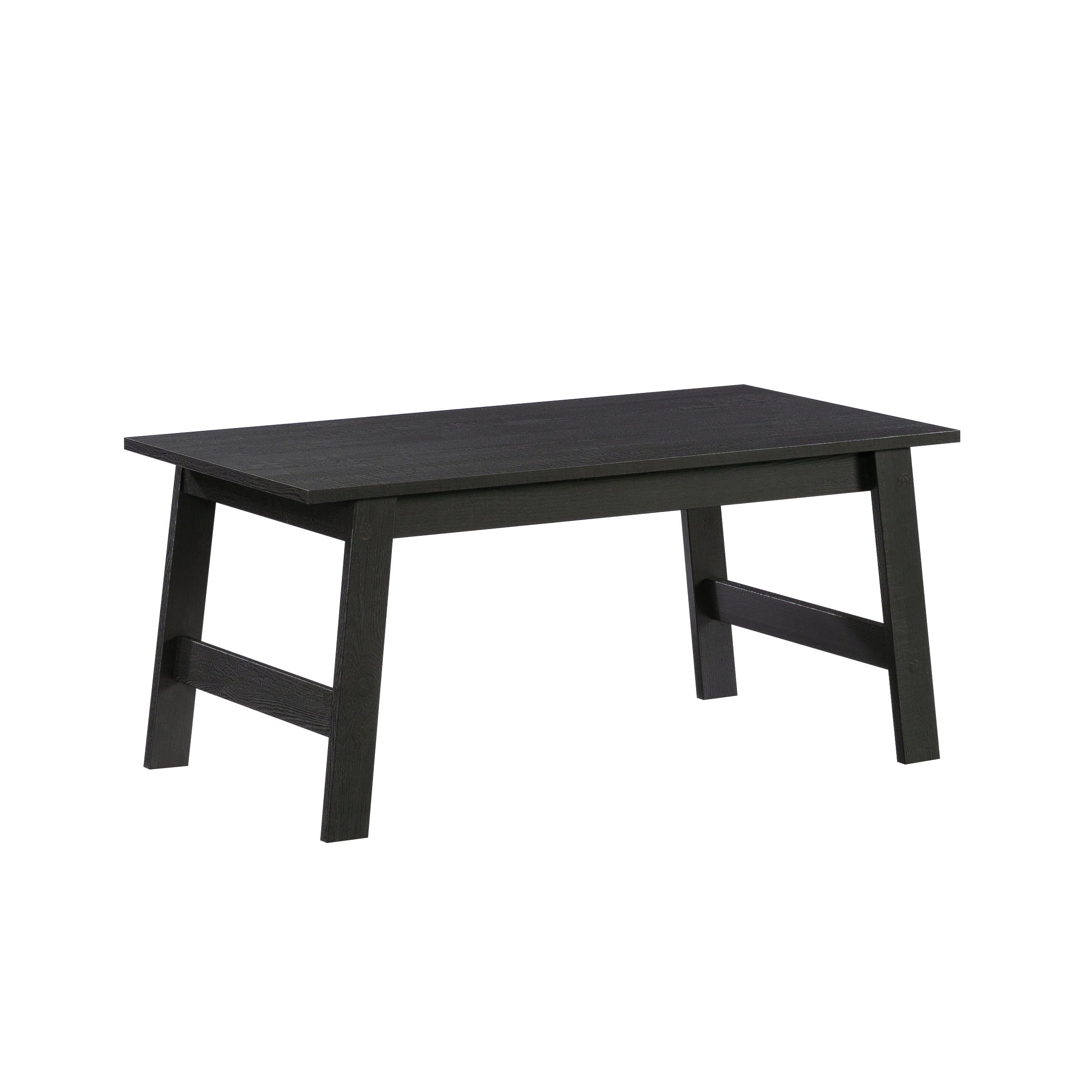 Mainstays Wood Rectangle Coffee Table, Black Finish