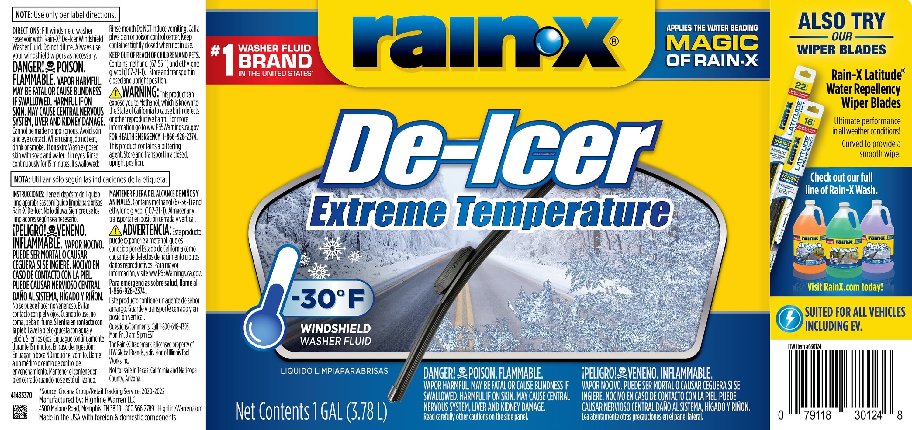 Rain-X® -30 Degree De-Icer Windshield Washer Fluid