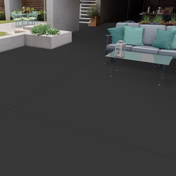 5 gal. #PPF-59 Raven Black Self-Priming 1-Part Epoxy Satin Interior/Exterior Concrete and Garage Floor Paint