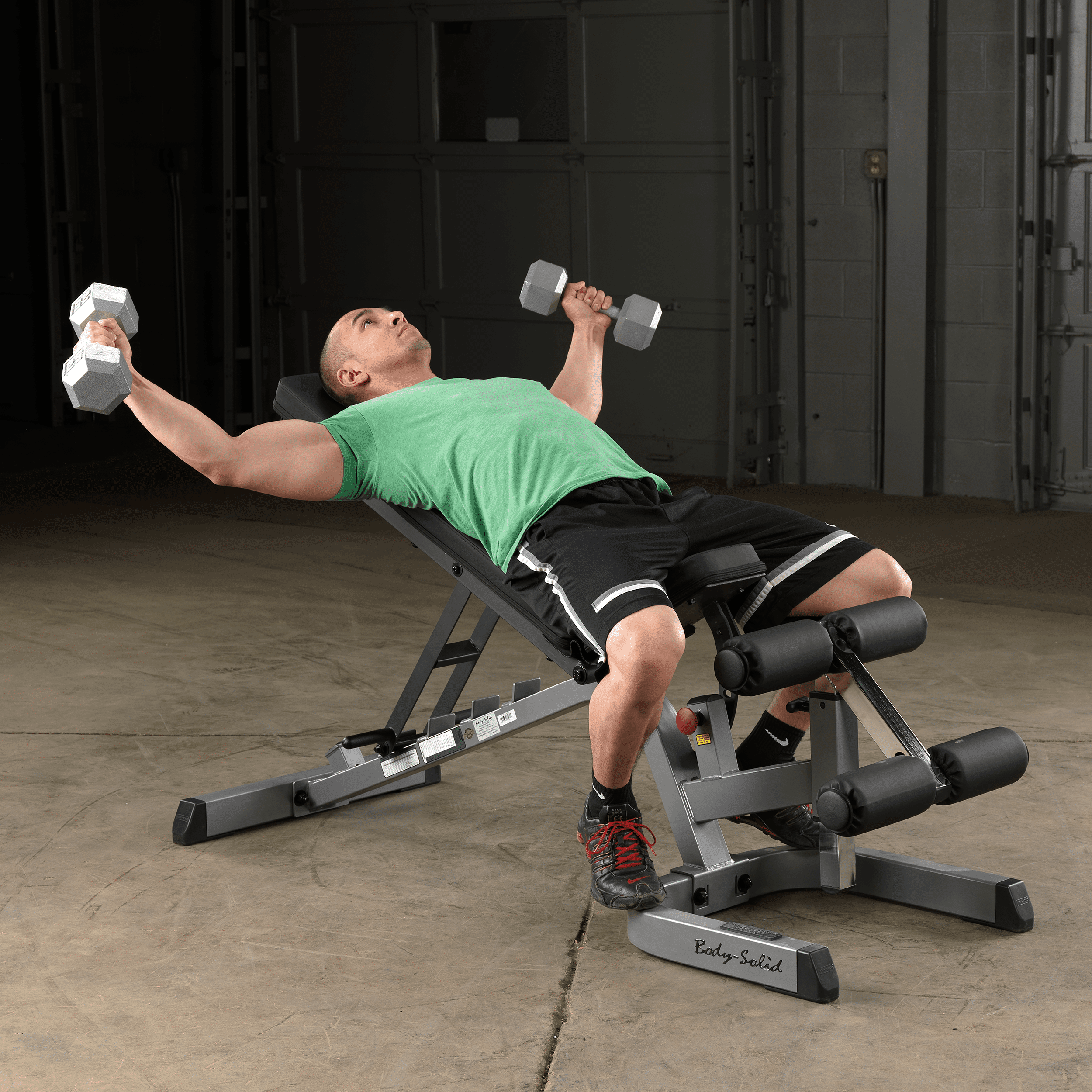 Body Solid - GFID71 Heavy Duty Adjustable Bench with Leg Hold Down Included