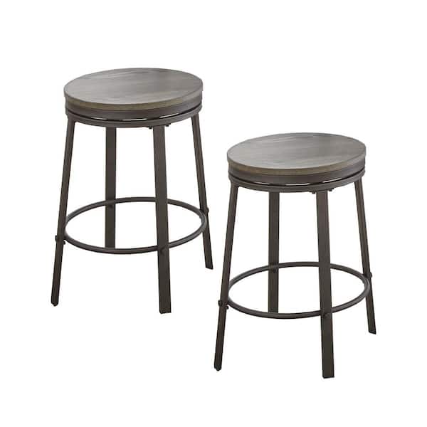 Portland Grey 24 in. Counter Stool (Set of 2)