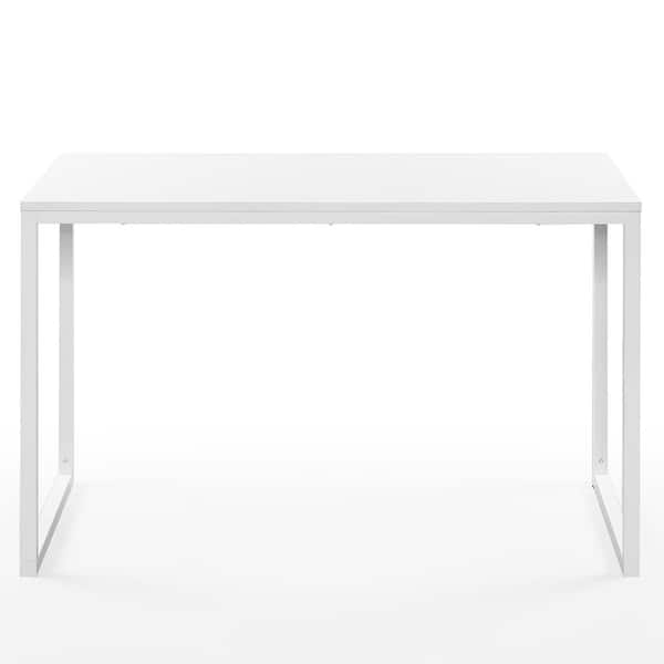 24 in. Rectangular White Computer Desk