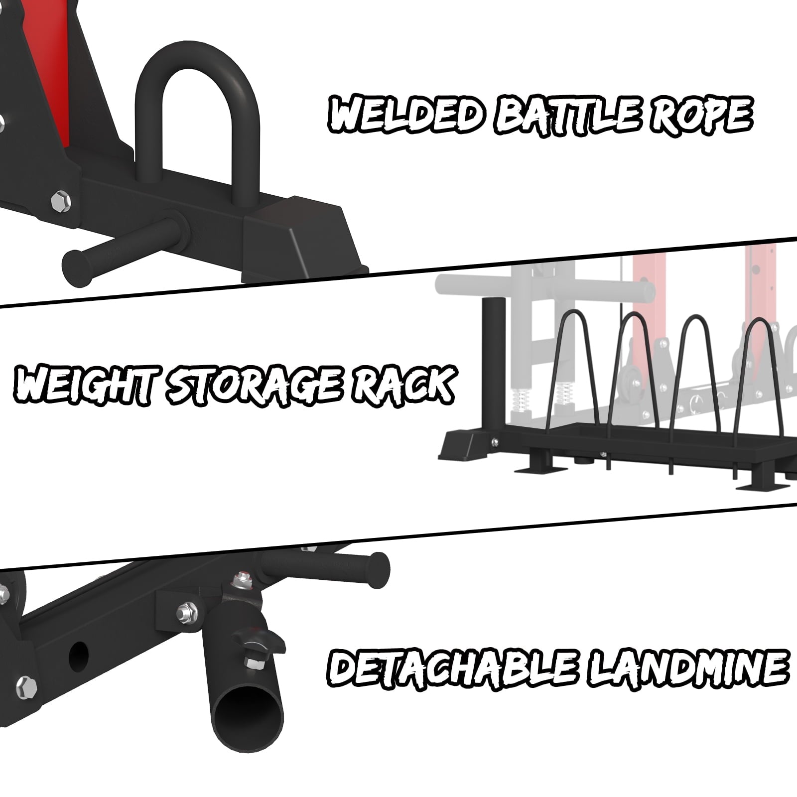 Mikolo Multi-Functional Power Rack, Power Cage with Dual Pulley System, Strength Training Squat Rack, Cable Crossover Machine Home Gym