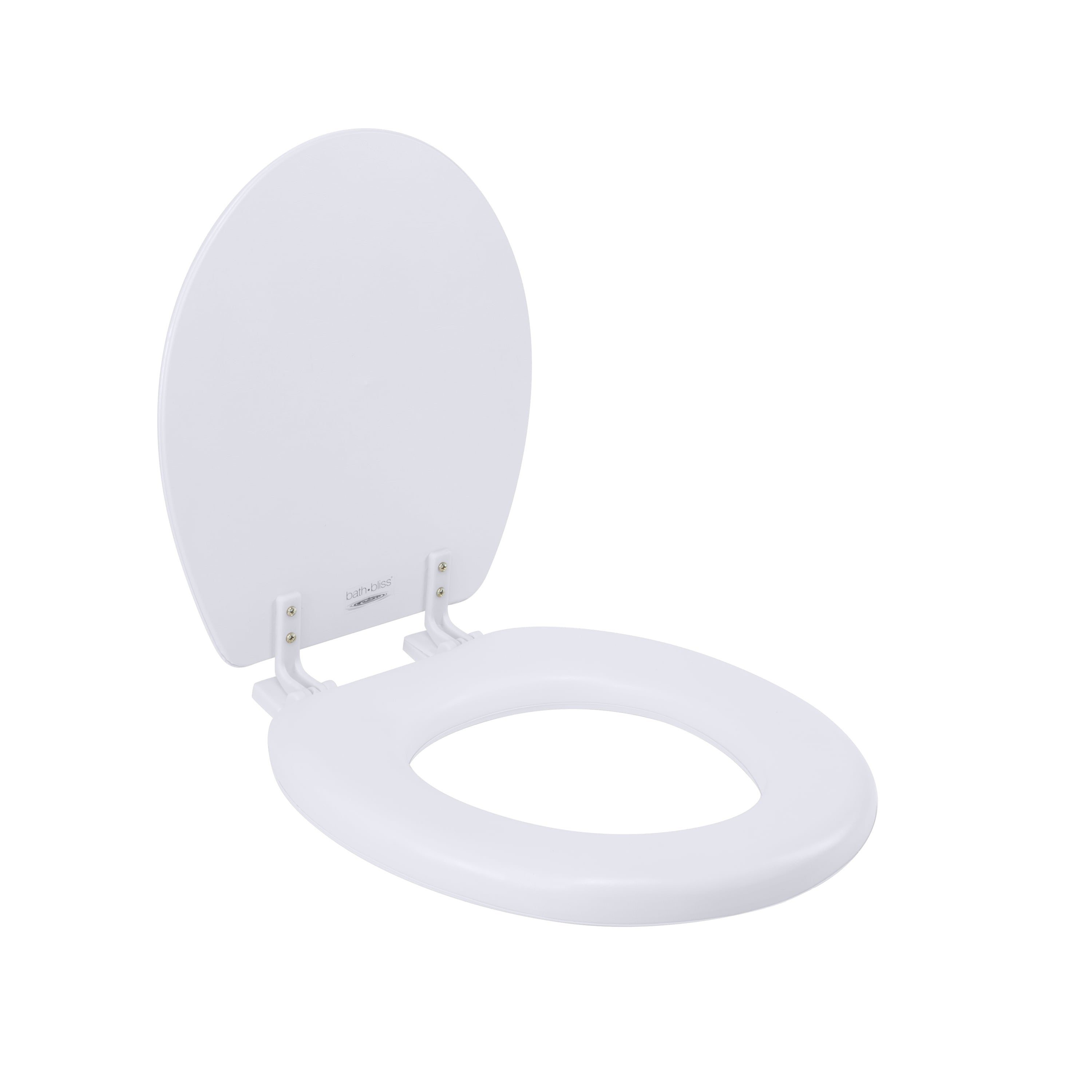 Bath Bliss Extra Soft Vinyl Standard Round Toilet Seat in White