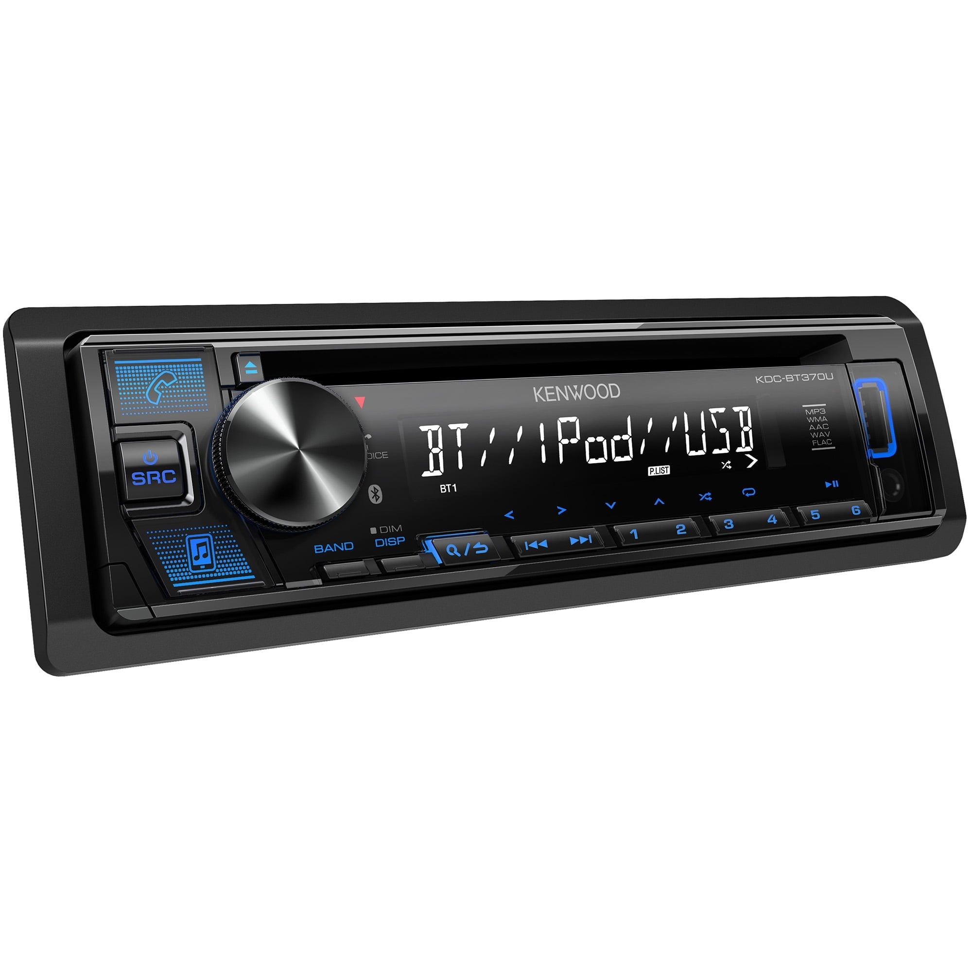 KENWOOD KDC-BT370U CD Car Stereo Receiver with Bluetooth, AM/FM Radio, Front High Power USB
