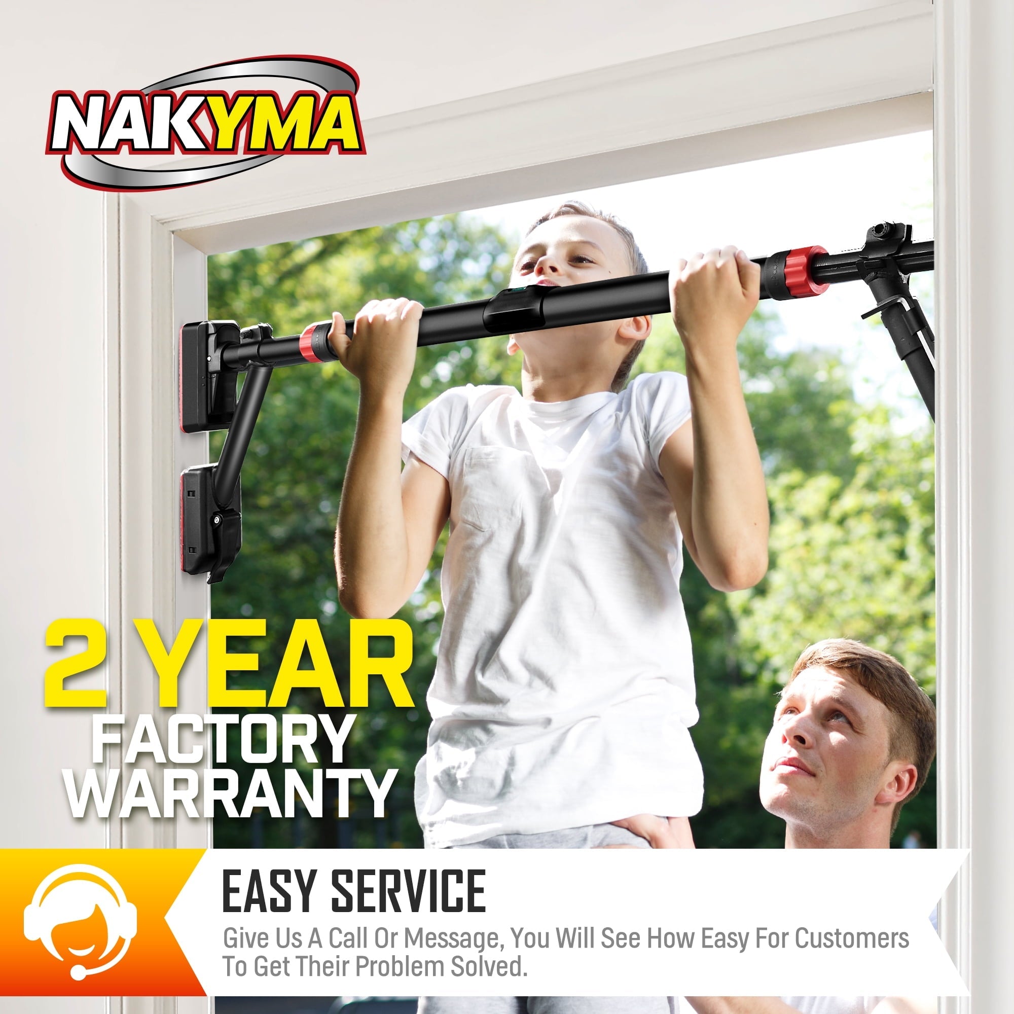 Bravex Pull Up Bar,Strength Training Chin up Bar Without Screws with Fixing Bracket,Max Load 440lbs and Adjustable Width 30.7