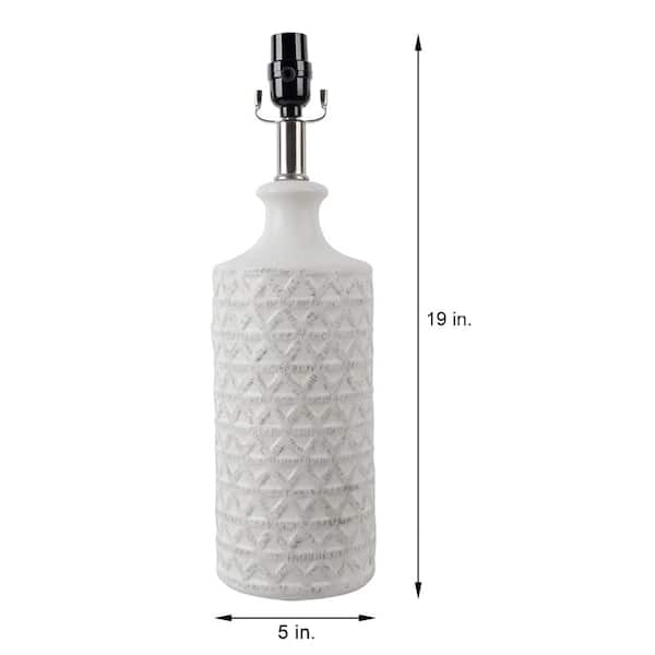 Mix and Match 19 in. White Ceramic Table Lamp Base