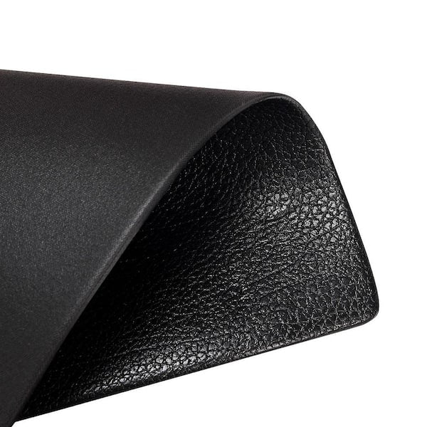 Black 47 in. x 24 in. PVC Exercise Equipment Mat High Density Floor Protector Treadmill Mat (8 sq. ft.)