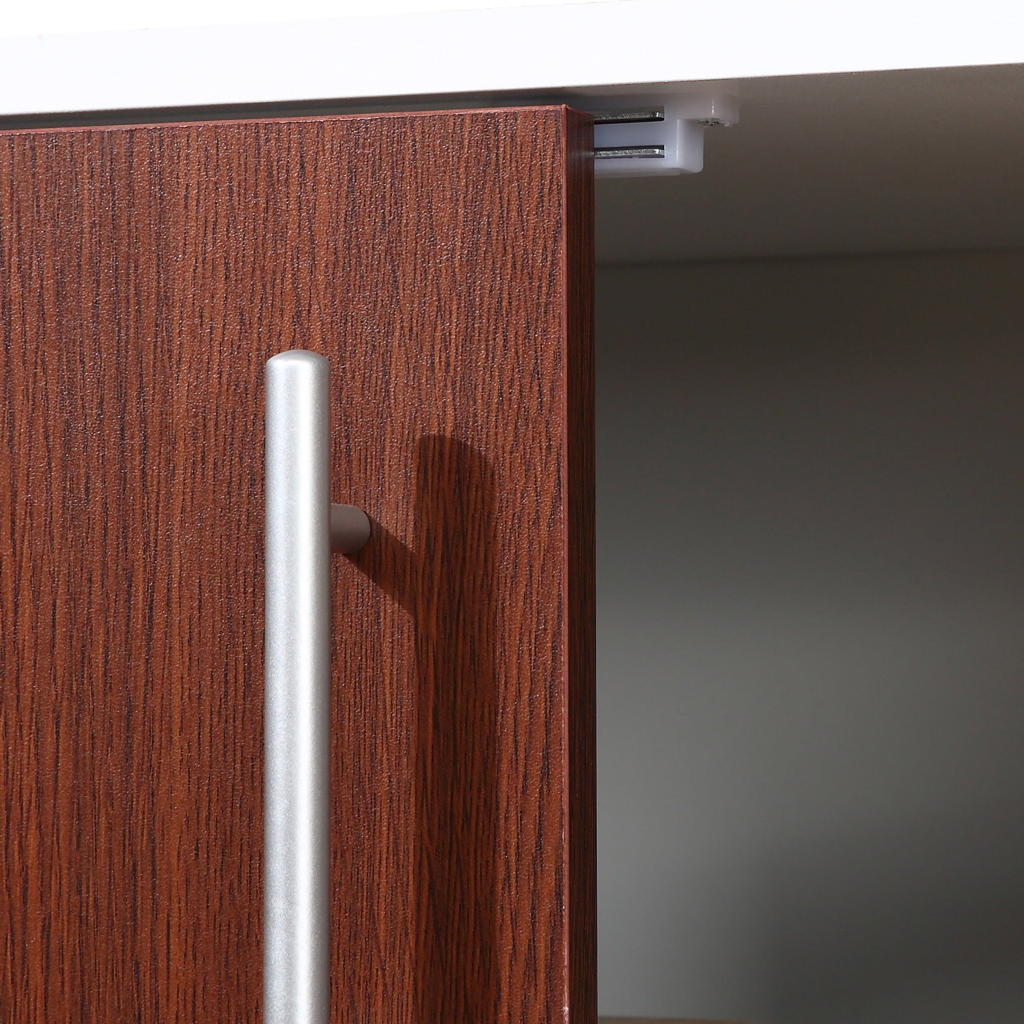 HOMCOM Modern Sideboard, Buffet Cabinet, Console Table with Adjustable Shelves, Anti-Topple Design, and Large Countertop, Brown