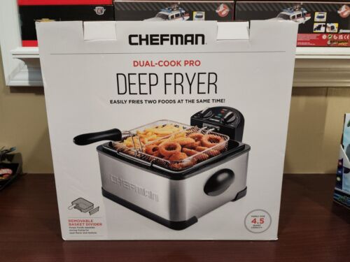 Chefman 4.5L Dual Cook Pro Deep Fryer with Basket Strainer and Removable