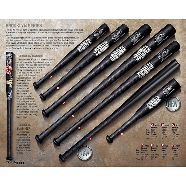 24 in. L Heavy-Duty Multi-Function Brooklyn Crusher Bat, Black