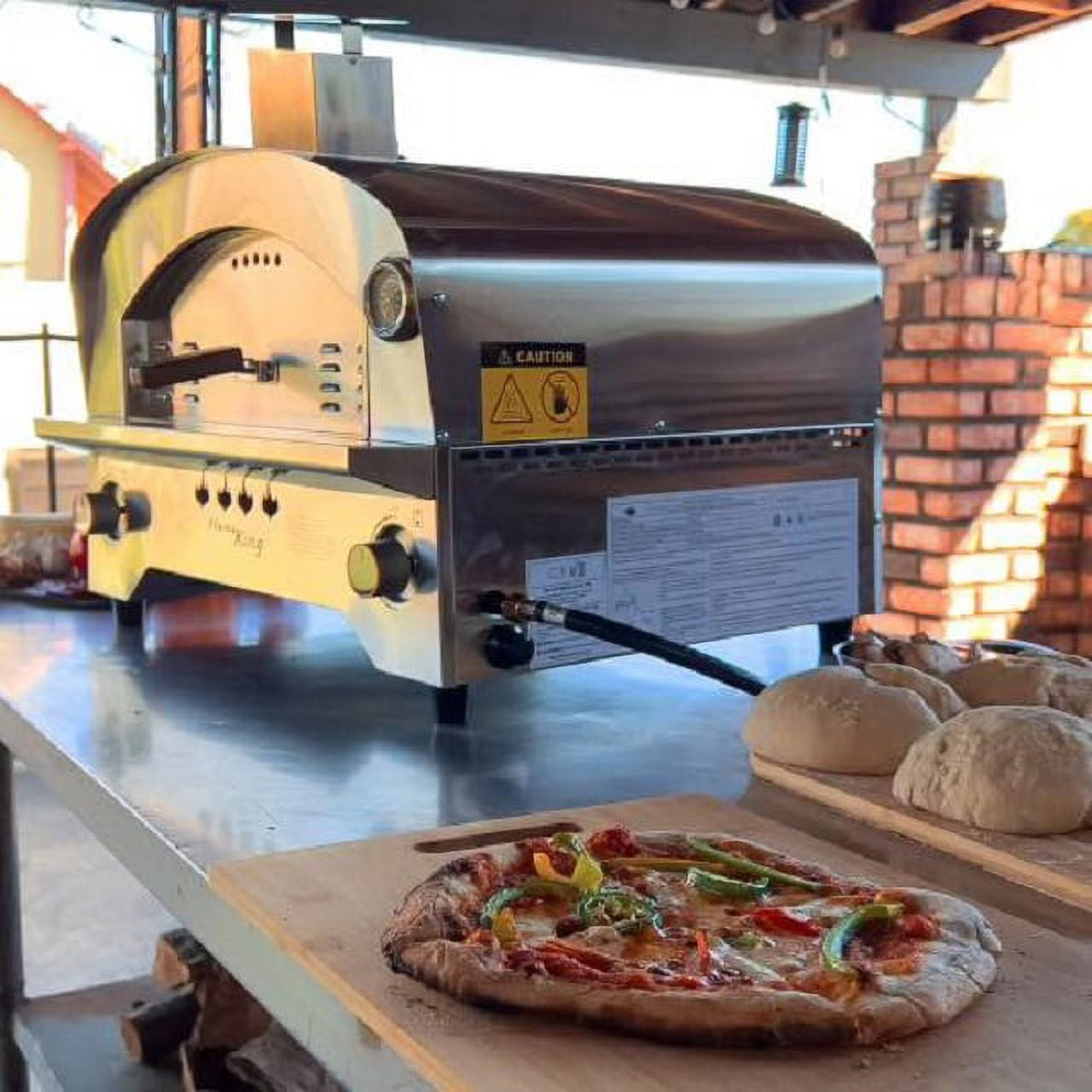 Flame King Multi Function Propane Pizza Oven with 13 inch Pizza Stone