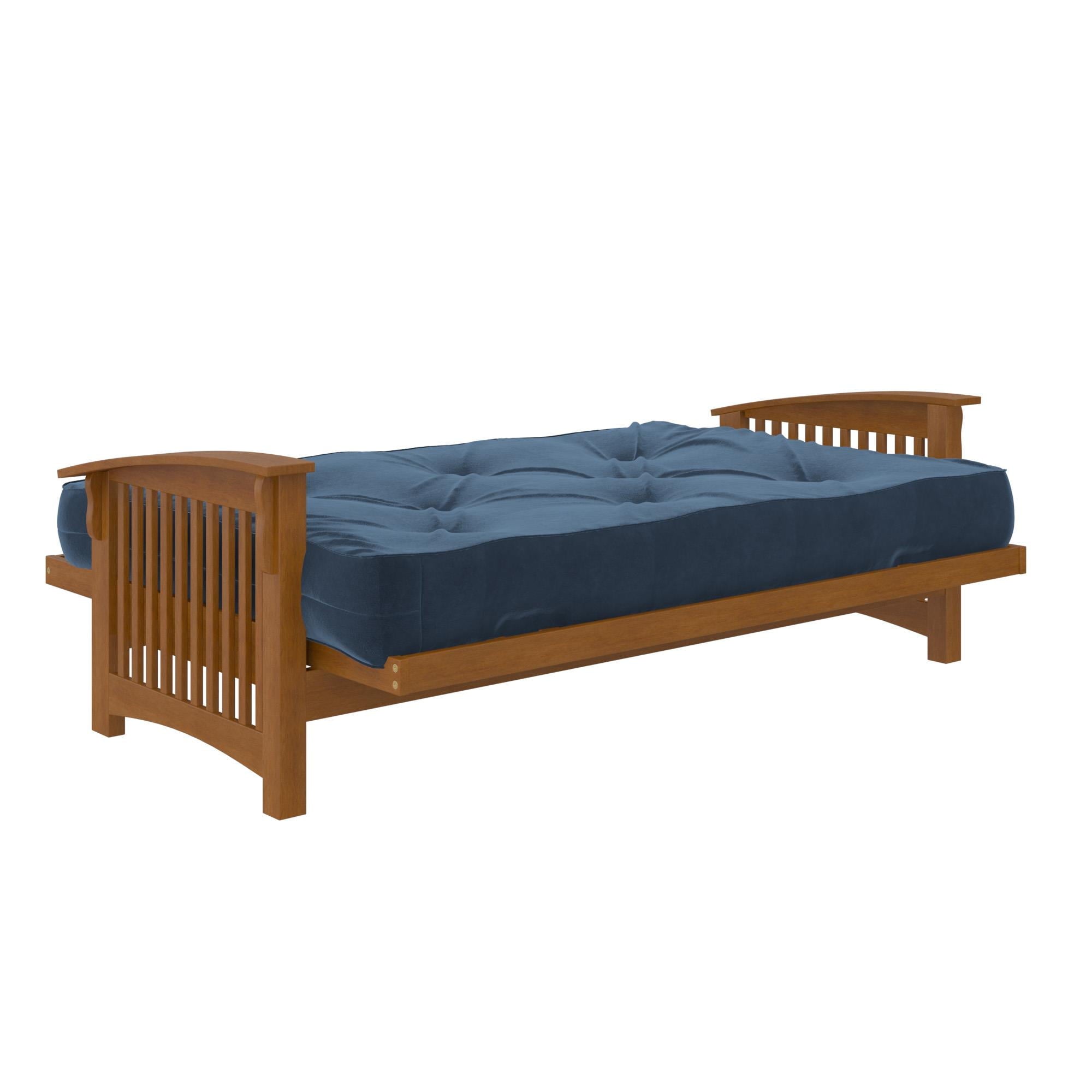 DHP 8 Inch Independently Encased Coil Futon Mattress, Blue Microfiber