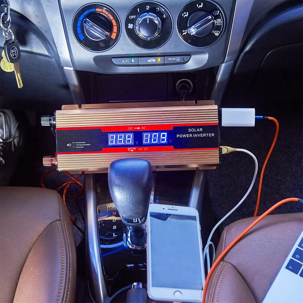 MDHAND 6000W/5000W/4000W Car Power Inverter Pure Sine Wave DC 12V to AC 110V Solar Converter