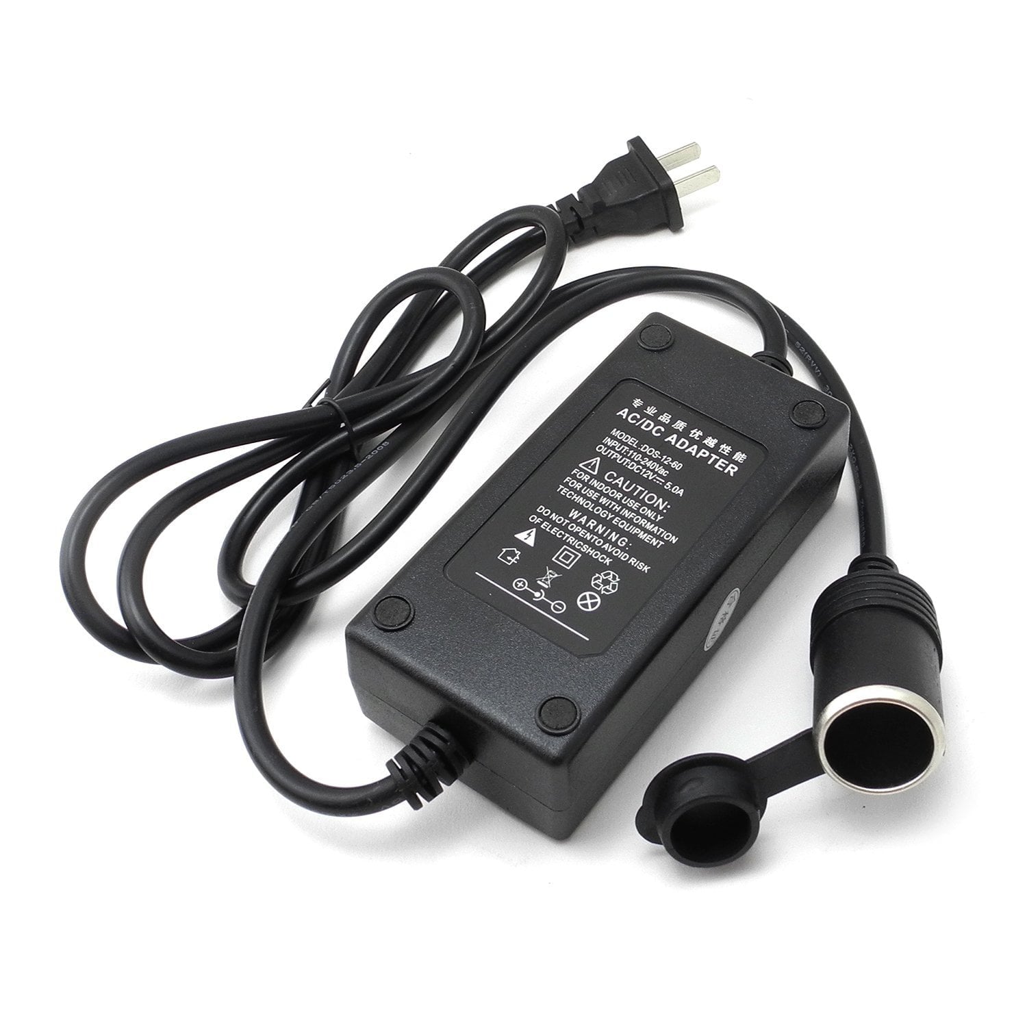 60W Car Inverter Cigarette Lighter Adapter Converter Power 110-240V To DC 12V 5A