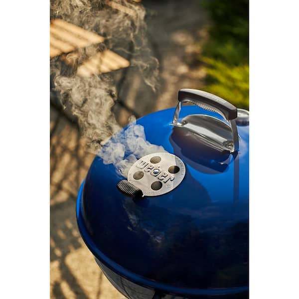 22 in. Master-Touch Charcoal Grill in Deep Ocean Blue with Built-In Thermometer